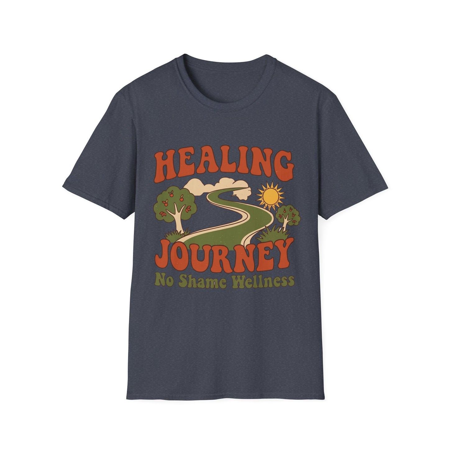 Healing Journey T‑Shirt - No Shame Wellness Retro Road Trip Design