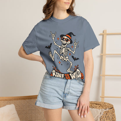Bone to Be Wild Halloween Skeleton Graphic T-Shirt
