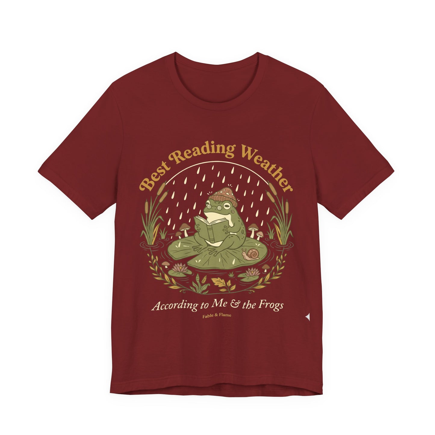 "Best Reading Weather" Frog Graphic Tee