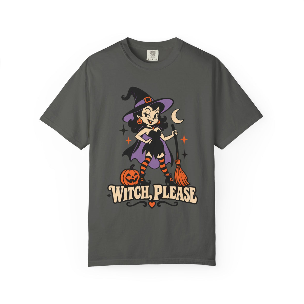 Witch, Please Retro Witch Halloween Graphic T-Shirt
