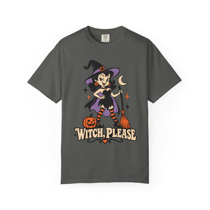Witch, Please Retro Witch Halloween Graphic T-Shirt