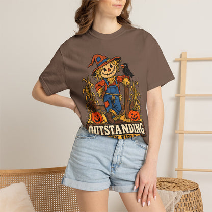 Outstanding In My Field Scarecrow Halloween Graphic T-Shirt