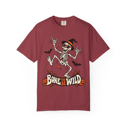 Bone to Be Wild Halloween Skeleton Graphic T-Shirt