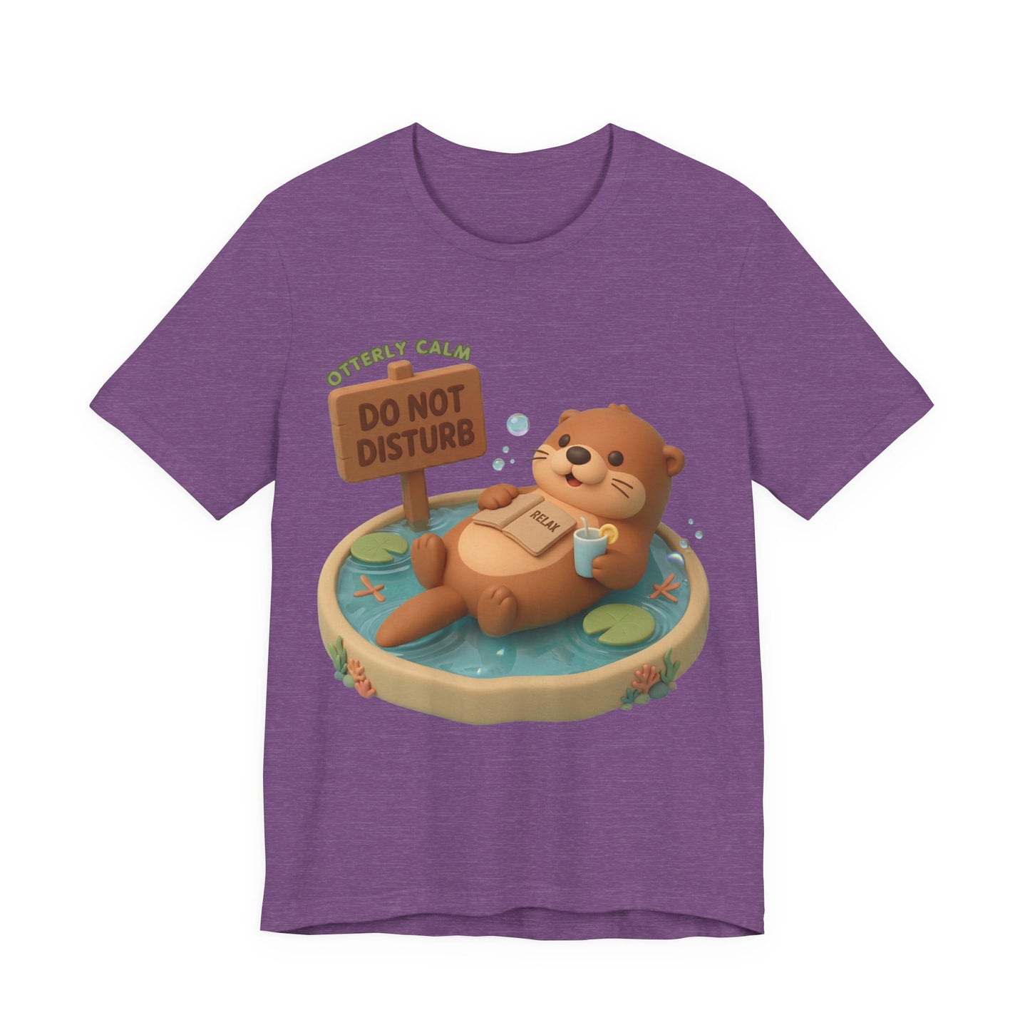 Otterly Calm Otter 3D Art Graphic T‑Shirt