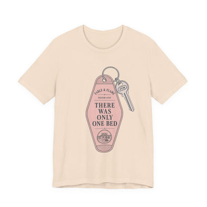 "There Was Only One Bed" Retro Motel Keychain Graphic T-Shirt