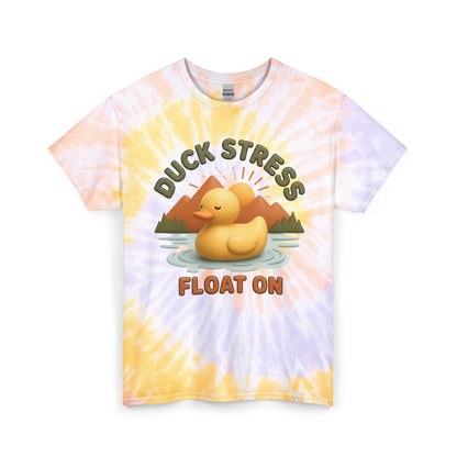 Duck Stress Float On Tie-Dye 3D Art Graphic T-Shirt