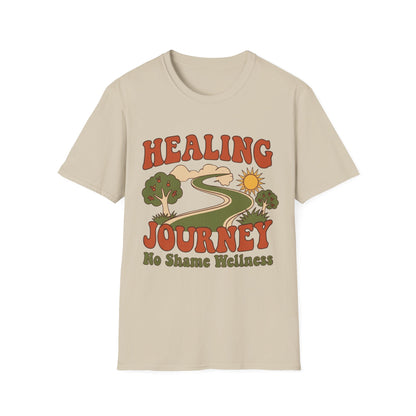 Healing Journey T‑Shirt - No Shame Wellness Retro Road Trip Design