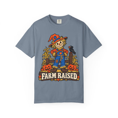 Farm Raised Scarecrow Pumpkin Patch Graphic T-Shirt