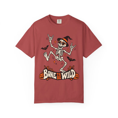 Bone to Be Wild Halloween Skeleton Graphic T-Shirt