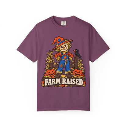 Farm Raised Scarecrow Pumpkin Patch Graphic T-Shirt
