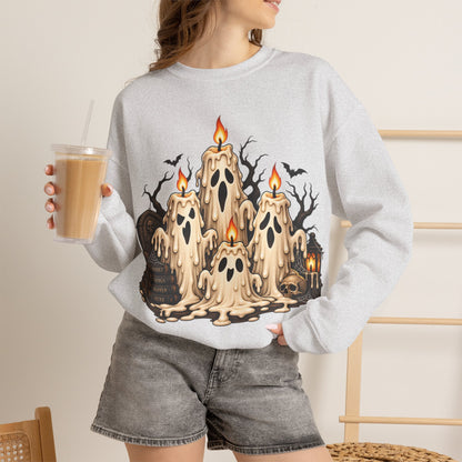 Melting Ghost Candles Crewneck Sweatshirt