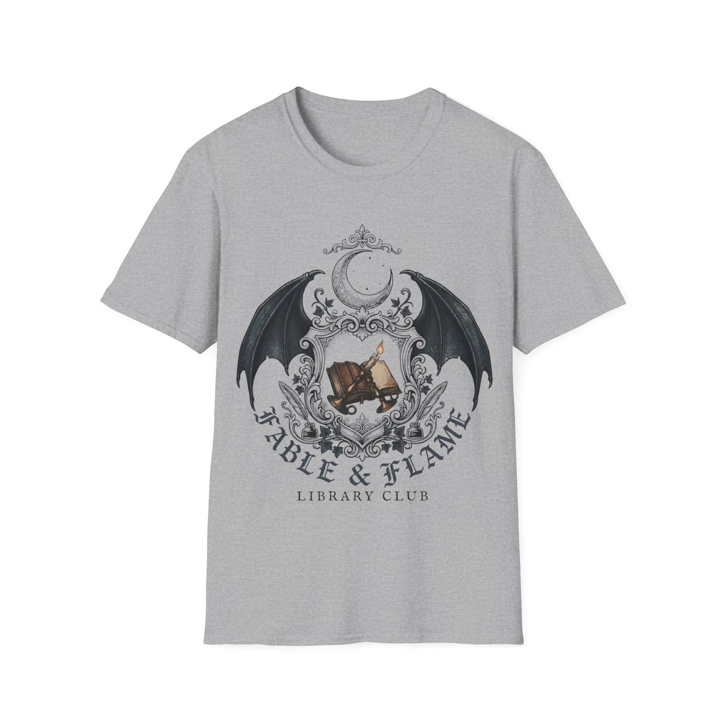 Table & Flame Library Club T-Shirt — Gothic Bookish Tee