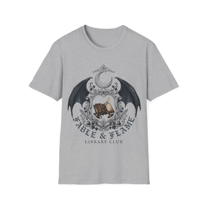 Table & Flame Library Club T-Shirt — Gothic Bookish Tee