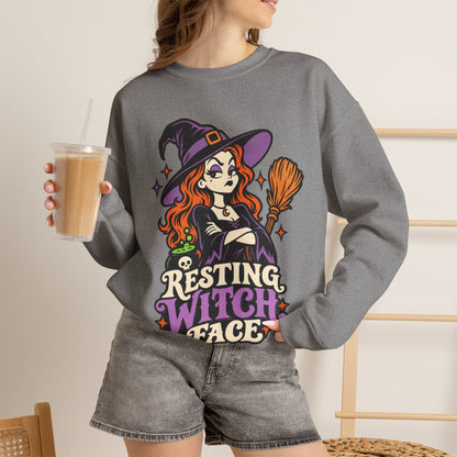 Resting Witch Face Crewneck Sweatshirt