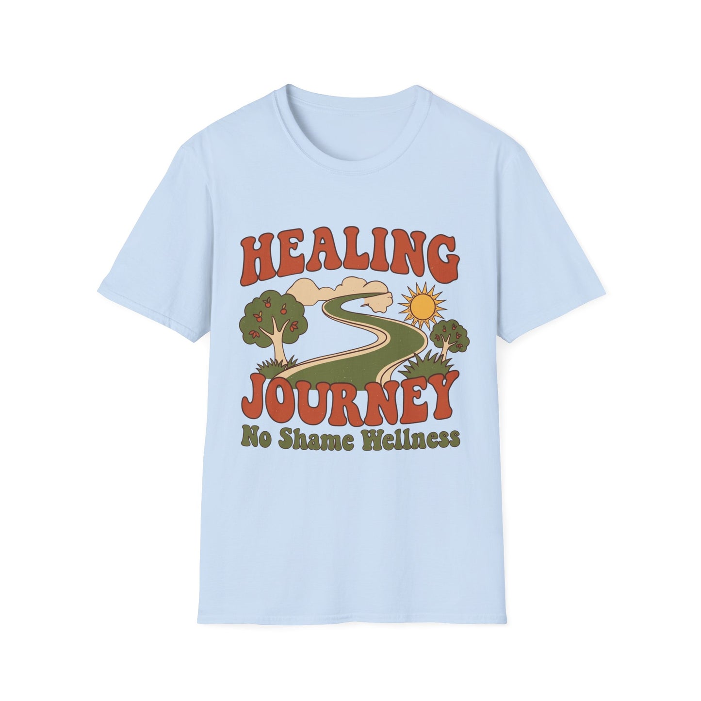 Healing Journey T‑Shirt - No Shame Wellness Retro Road Trip Design