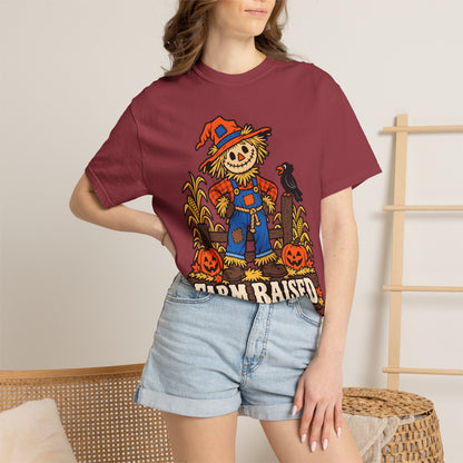 Farm Raised Scarecrow Pumpkin Patch Graphic T-Shirt