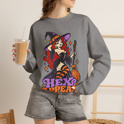 Hex Appeal Retro Pinup Witch Crewneck Sweatshirt