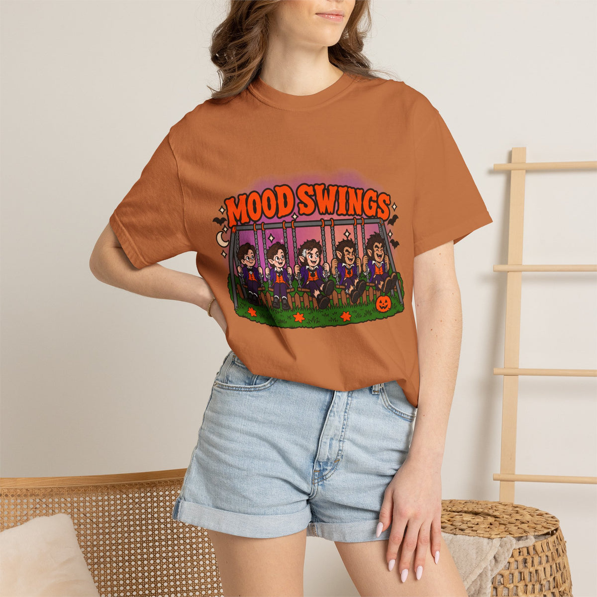 Mood Swings Boy Werewolf Halloween GraphicT-Shirt