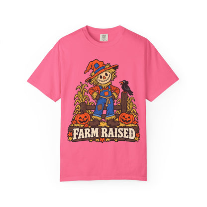 Farm Raised Scarecrow Pumpkin Patch Graphic T-Shirt