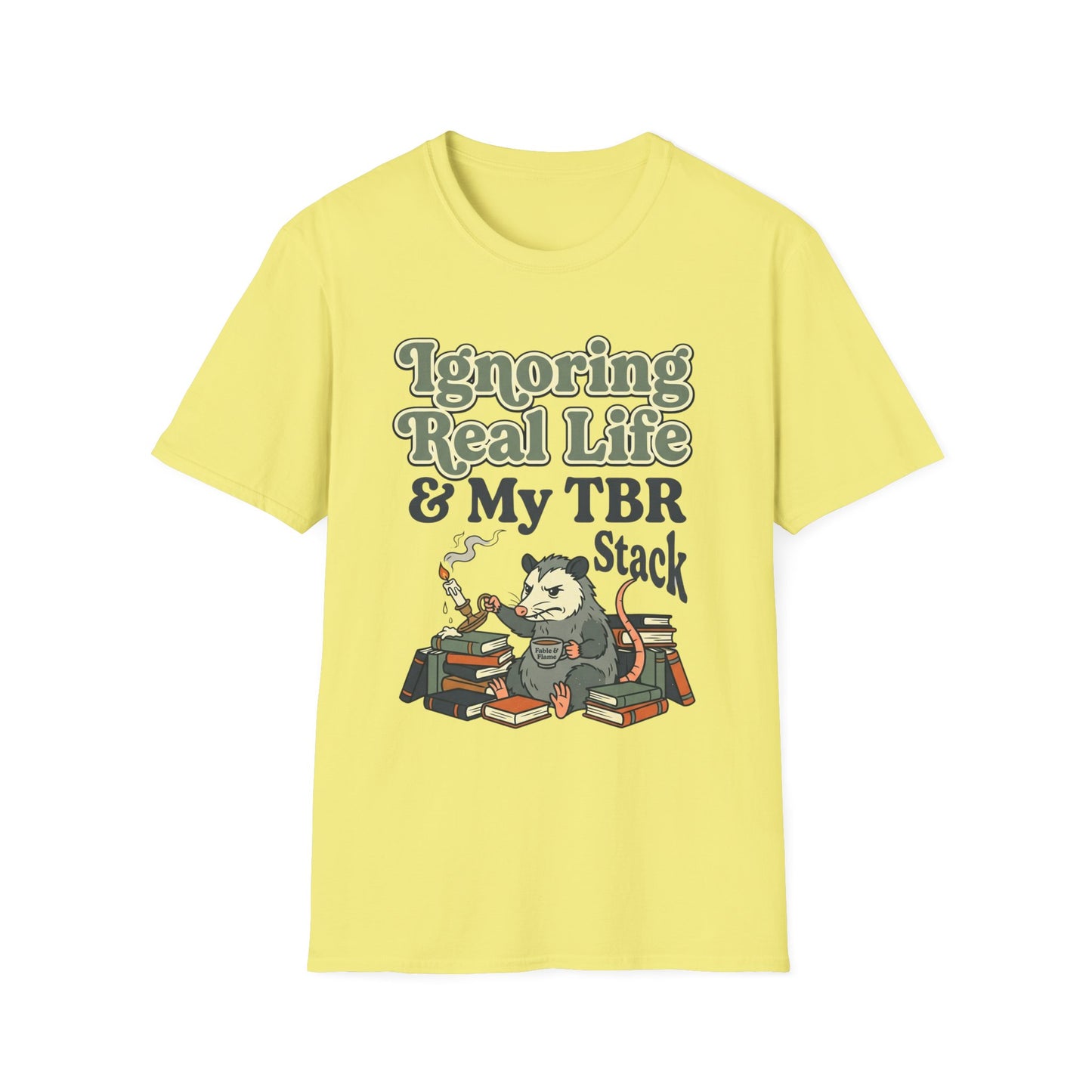 Ignoring Real Life & My TBR Stack Graphic T-Shirt