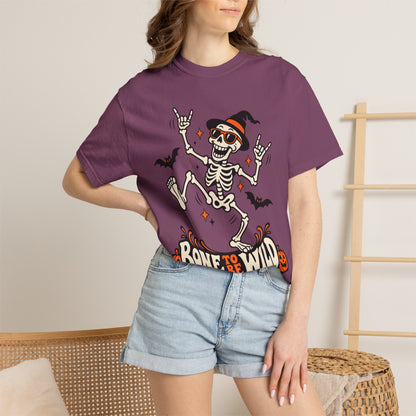 Bone to Be Wild Halloween Skeleton Graphic T-Shirt