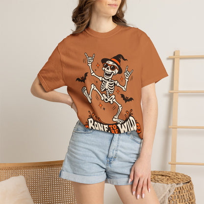 Bone to Be Wild Halloween Skeleton Graphic T-Shirt