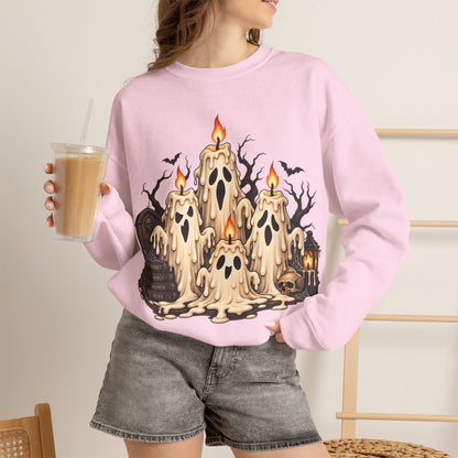 Melting Ghost Candles Crewneck Sweatshirt