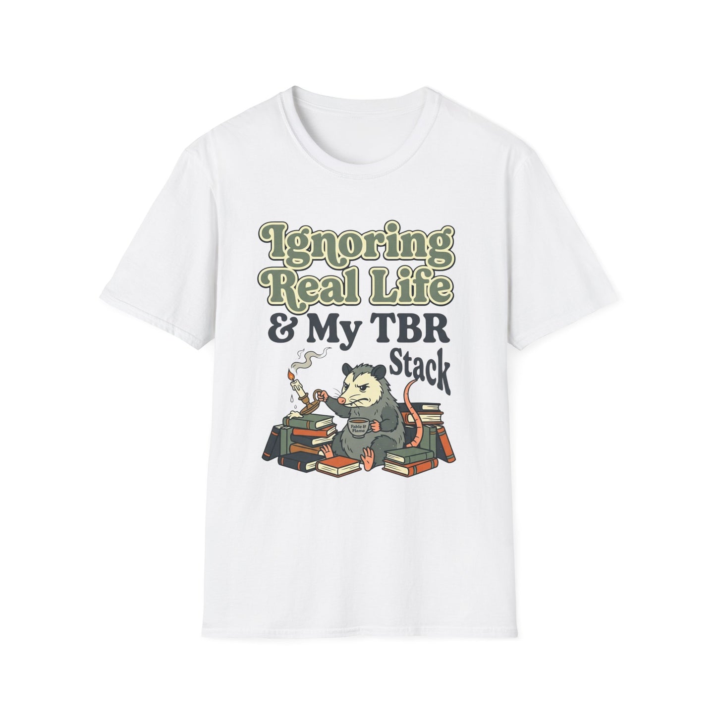 Ignoring Real Life & My TBR Stack Graphic T-Shirt