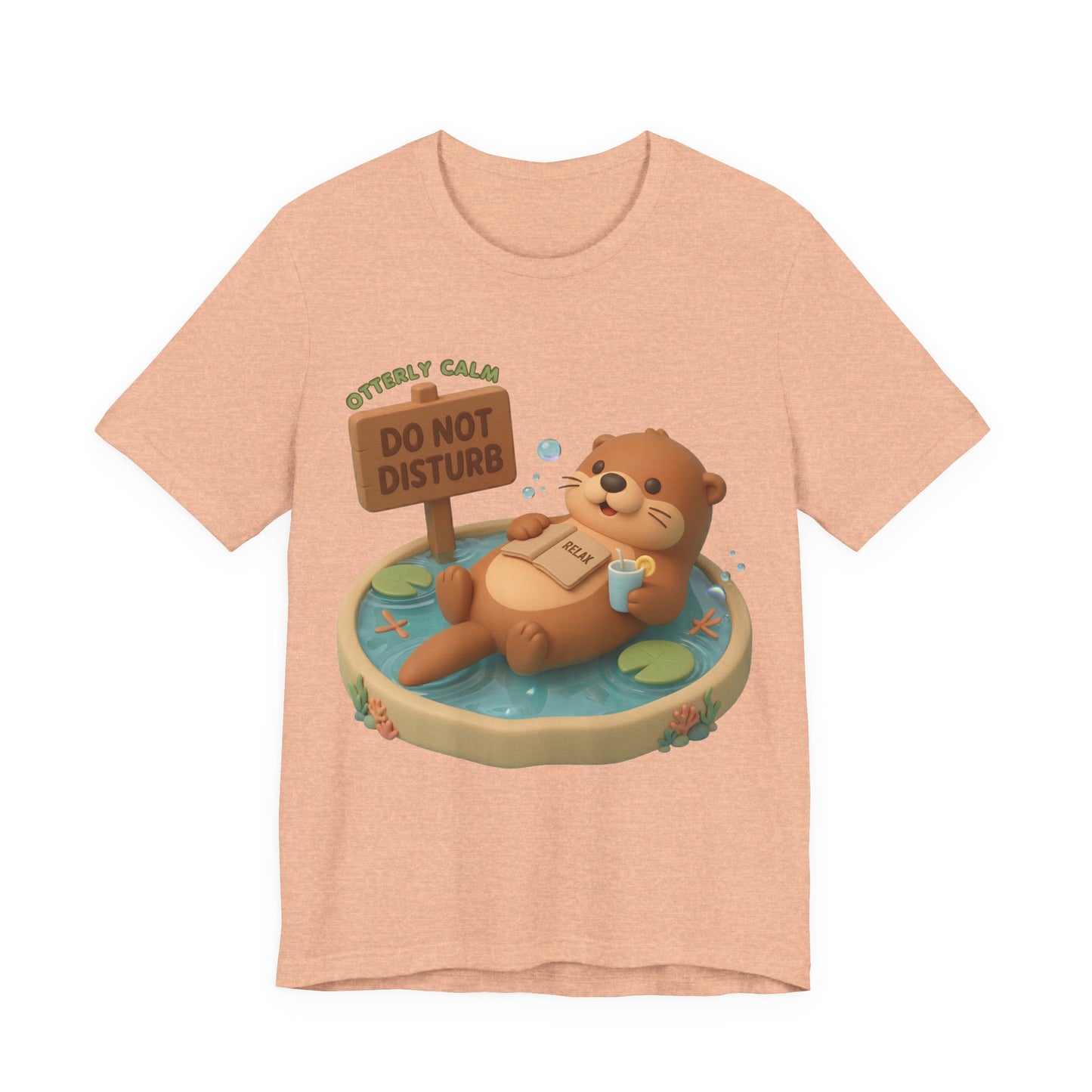 Otterly Calm Otter 3D Art Graphic T‑Shirt
