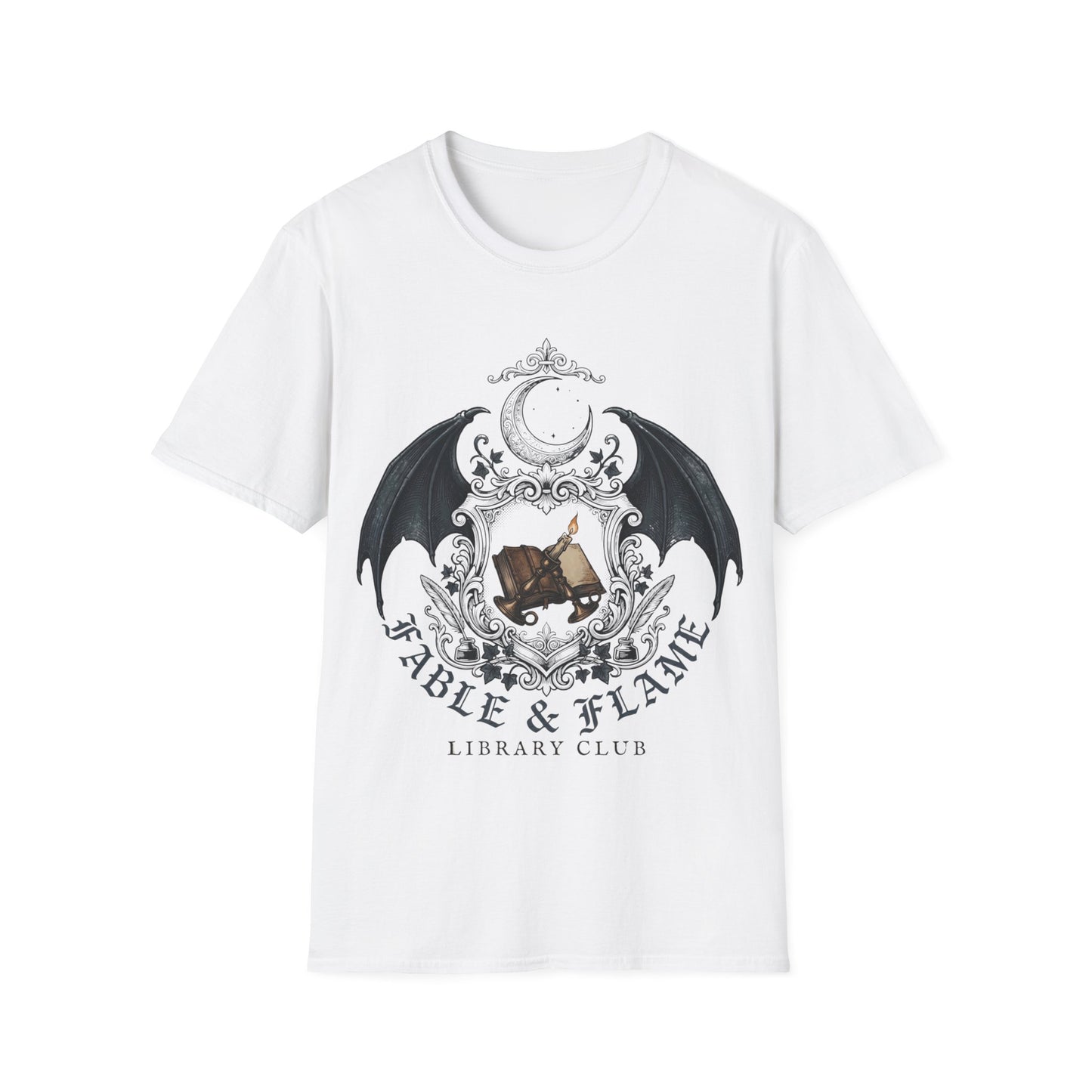 Table & Flame Library Club T-Shirt — Gothic Bookish Tee