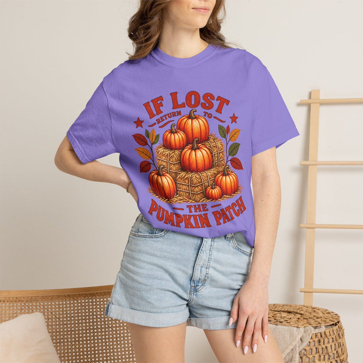 If Lost Return to the Pumpkin Patch Fall Graphic T-shirt