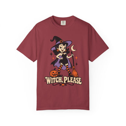 Witch, Please Retro Witch Halloween Graphic T-Shirt