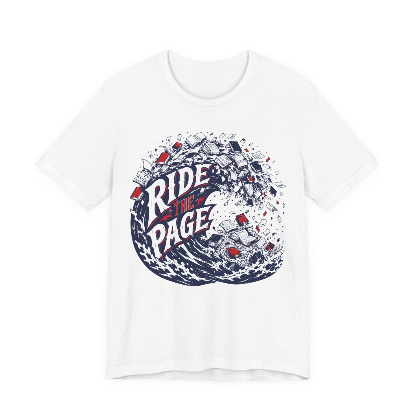 Ride the Page Literary Surf Wave Graphic Tee