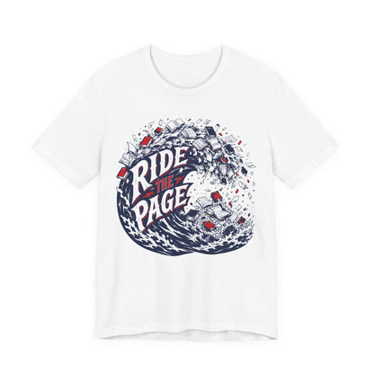 Ride the Page Literary Surf Wave Graphic Tee