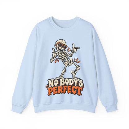 "No Body's Perfect" Skeleton Crewneck Sweatshirt