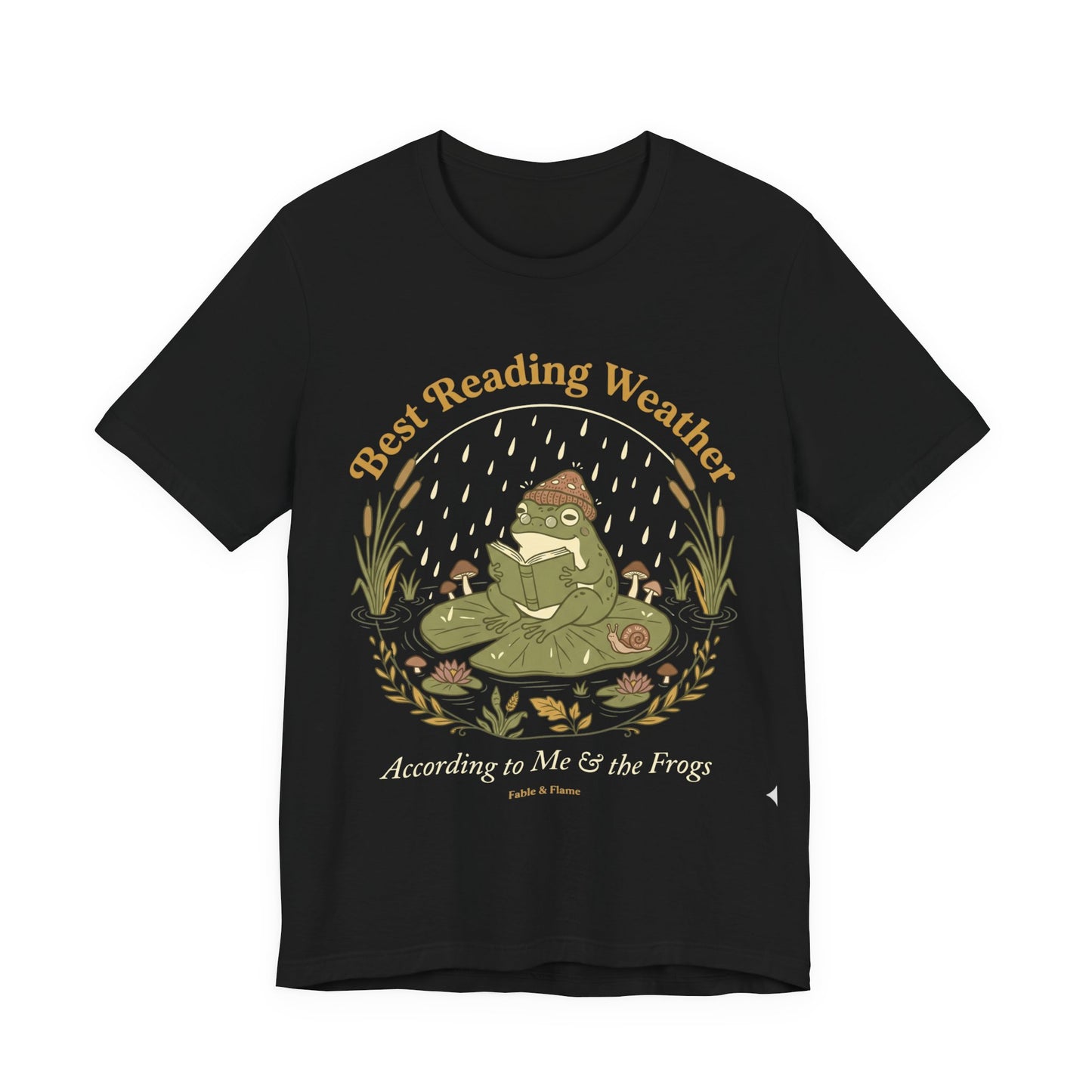 "Best Reading Weather" Frog Graphic Tee