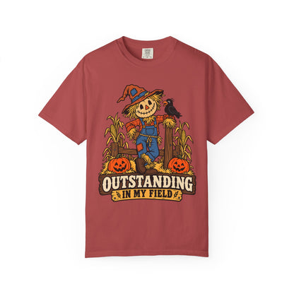 Outstanding In My Field Scarecrow Halloween Graphic T-Shirt