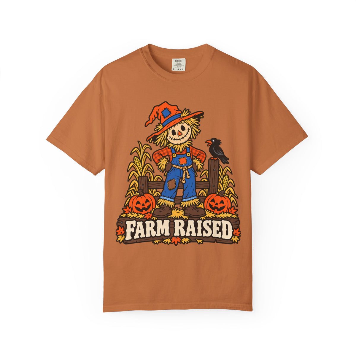 Farm Raised Scarecrow Pumpkin Patch Graphic T-Shirt