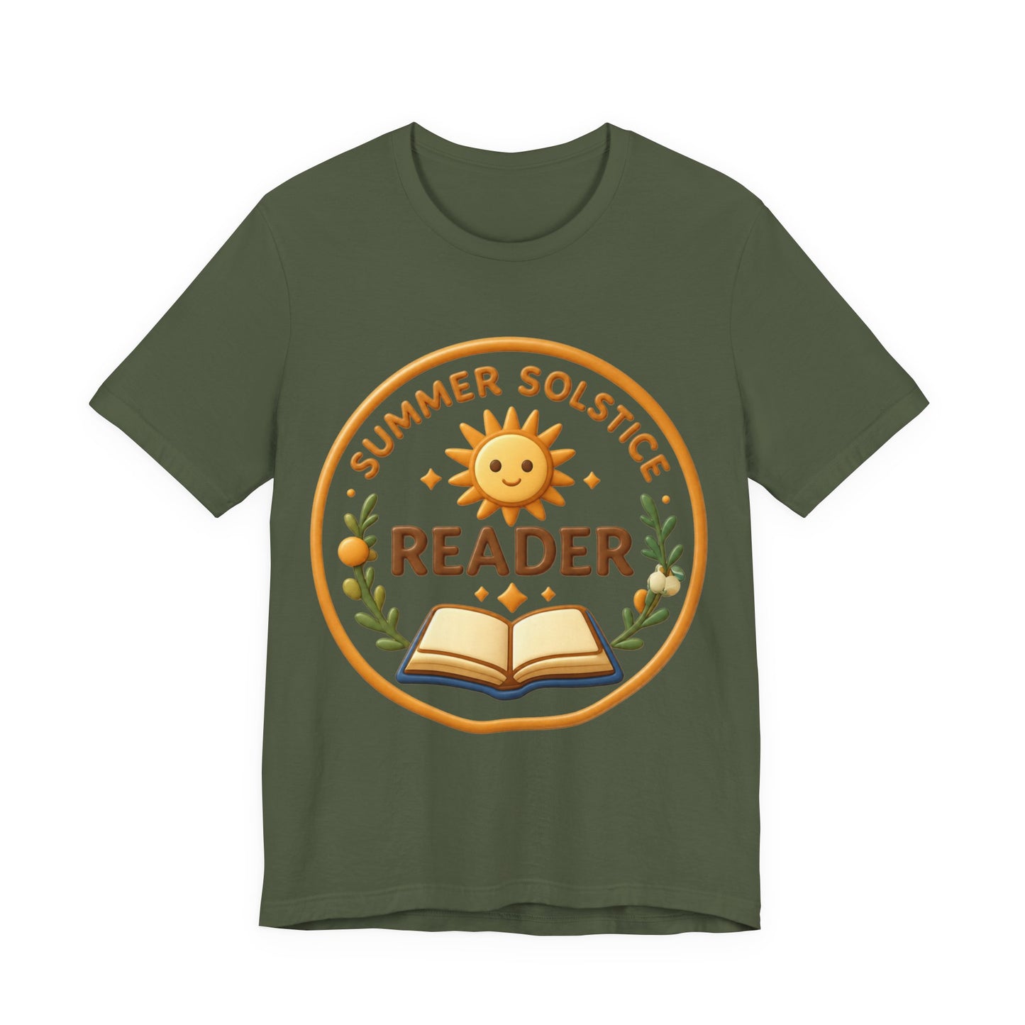 Summer Solstice Reader 3D Art Graphic T-Shirt