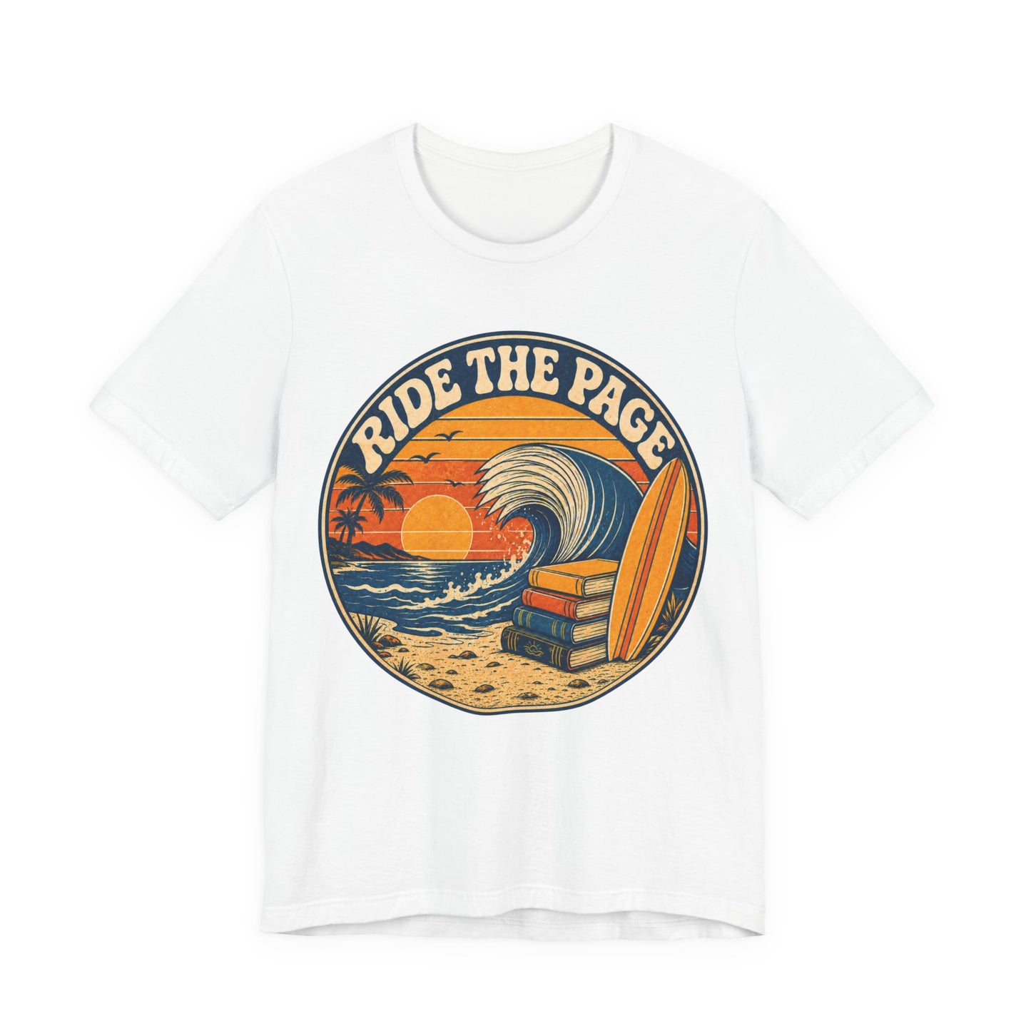 Ride the Page Vintage Surf Graphic T-Shirt