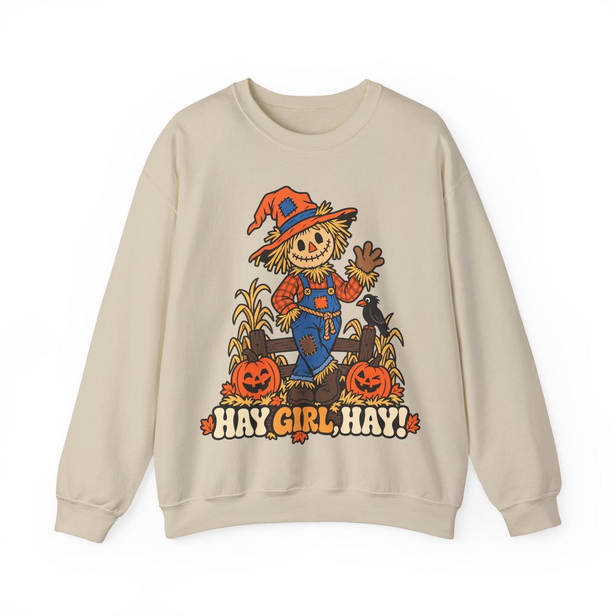 Hay Girl, Hay Scarecrow Crewneck Sweatshirt