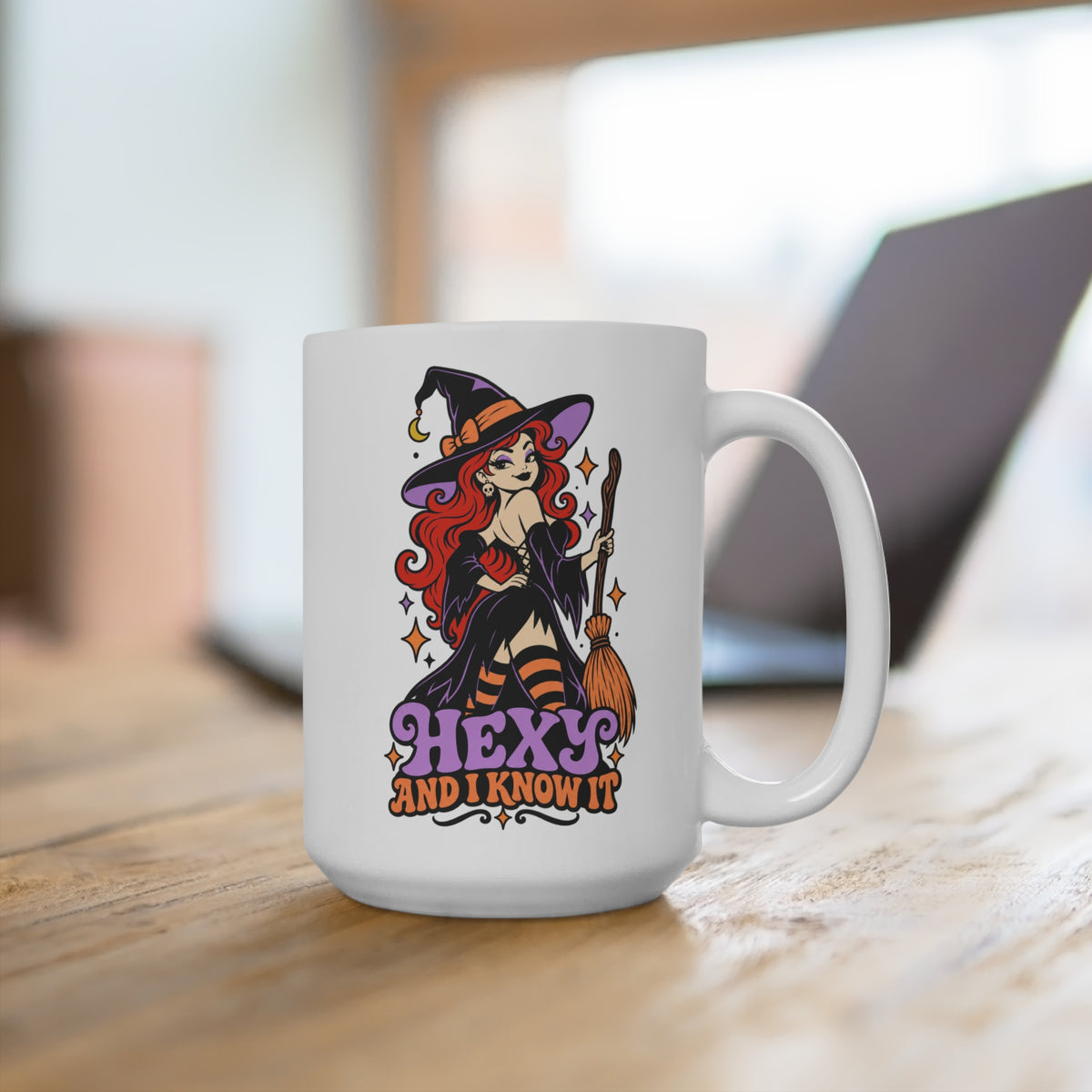 Hexy and I Know It Witchy Ceramic Mug 15oz