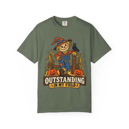 Outstanding In My Field Scarecrow Halloween Graphic T-Shirt