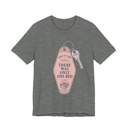 "There Was Only One Bed" Retro Motel Keychain Graphic T-Shirt