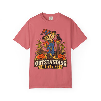 Outstanding In My Field Scarecrow Halloween Graphic T-Shirt