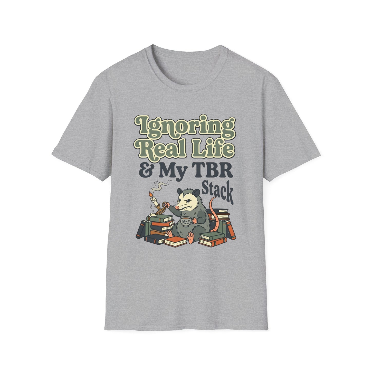 Ignoring Real Life & My TBR Stack Graphic T-Shirt