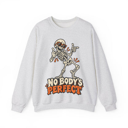 "No Body's Perfect" Skeleton Crewneck Sweatshirt