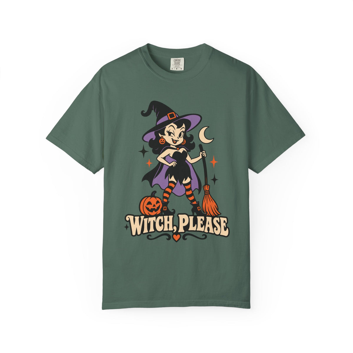 Witch, Please Retro Witch Halloween Graphic T-Shirt