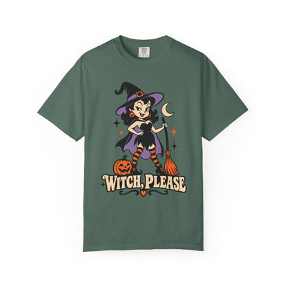 Witch, Please Retro Witch Halloween Graphic T-Shirt