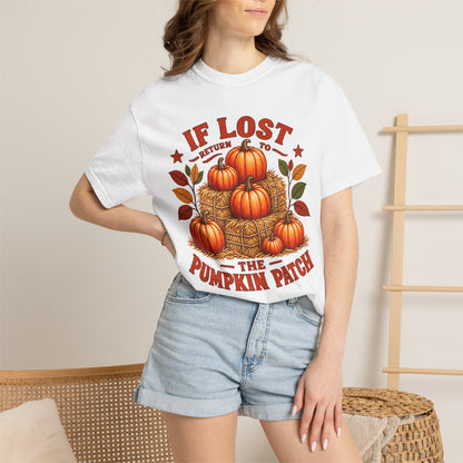 If Lost Return to the Pumpkin Patch Fall Graphic T-shirt